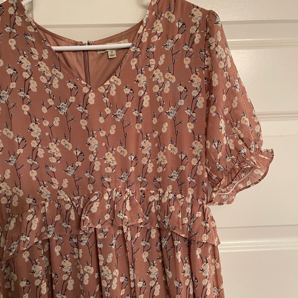 Polagram floral maxi dress